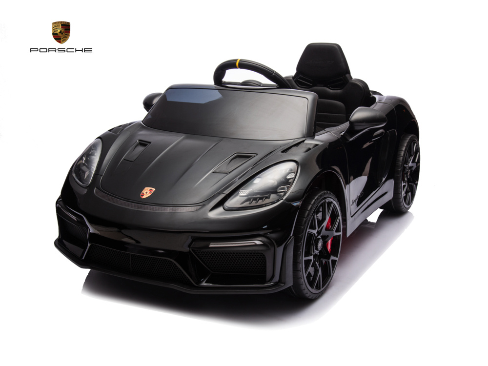 Porsche Spyder Rs, 12-Volt-Kinderbatterieauto, Gummireifen, Ledersitz Und Mehr!