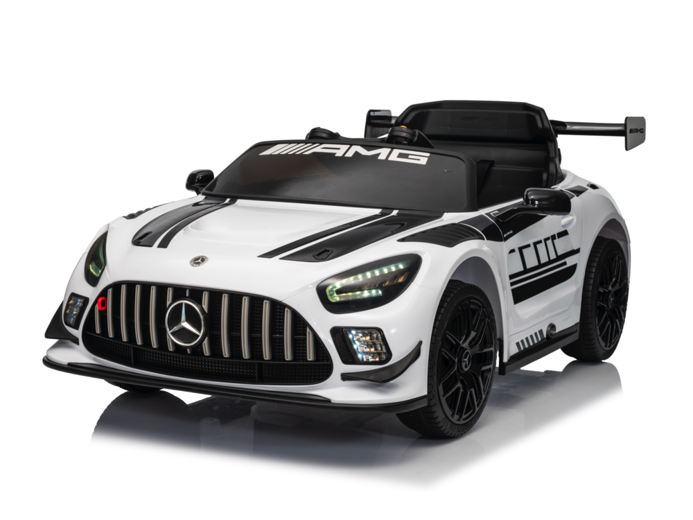 Mercedes-Benz Gt3 Amg 12-Volt-Elektro-Kinderauto Mit Gummireifen, Ledersitz Und Mehr!