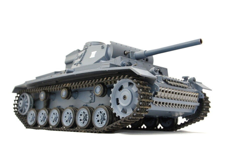 RC Panzer "Kampfwagen III" 1:16 Heng Long -Rauch & Sound - mit Stahlgetriebe