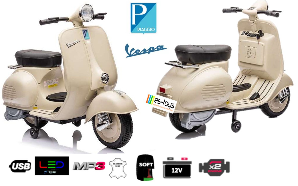 Große VESPA 150 VL1T Lizenziert mit 12V7A Akku 2 Motoren, Ledersitz