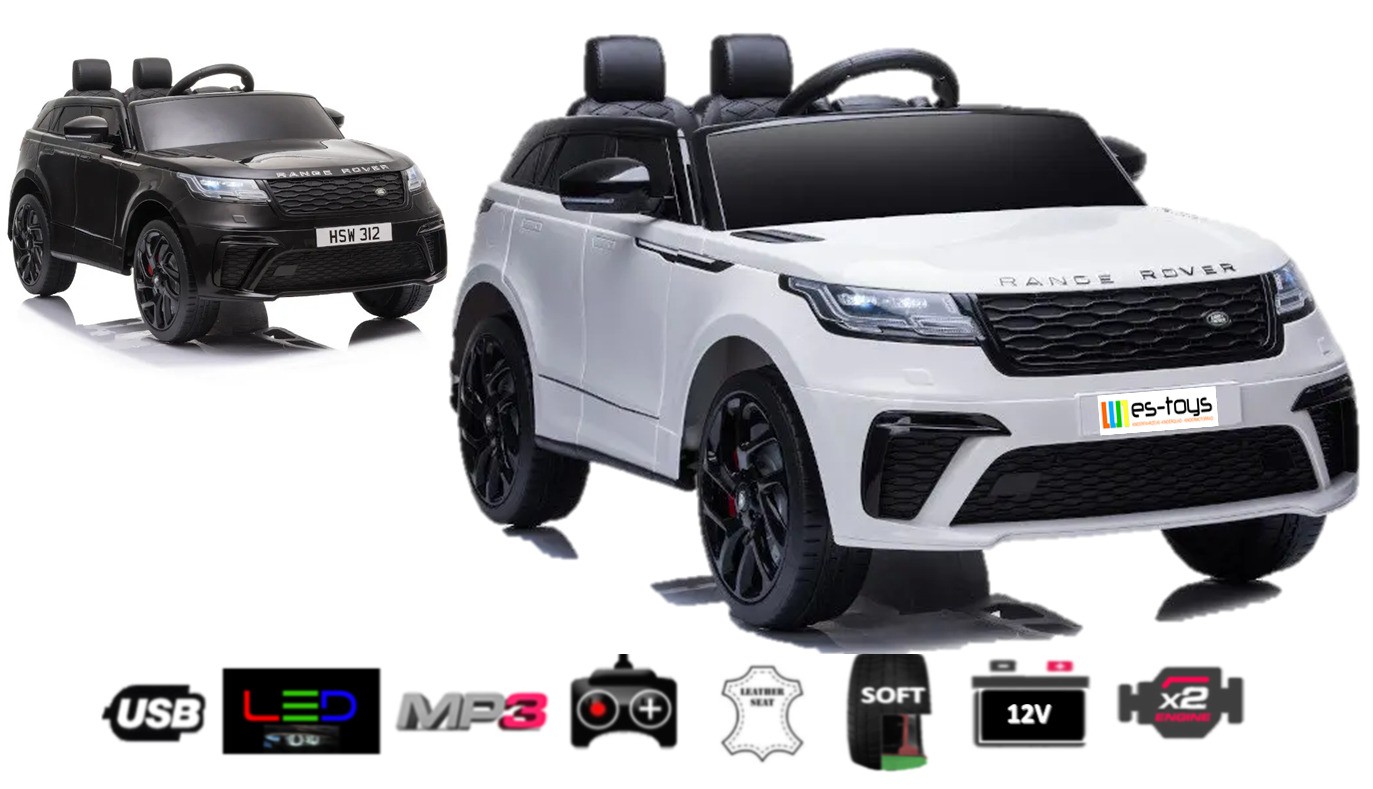 Elektro Kinderauto "Range Rover Velar" 12V7AH, 2 Motoren+ 2,4Ghz+Ledersitz+EVA