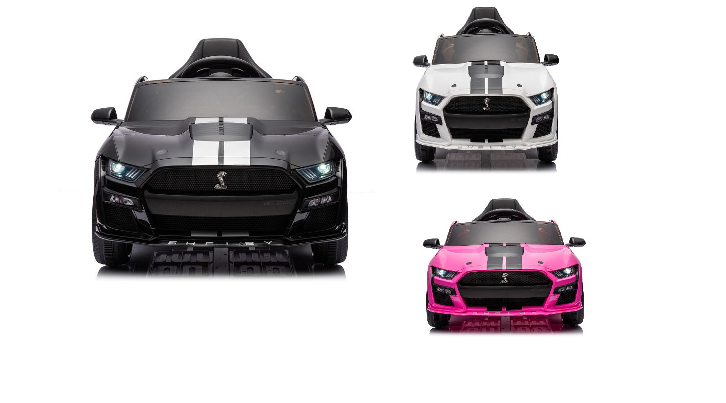 Elektro Kinderauto Lizenziert – Mustang GT500 Shelby Cobra mit Ledersitz und EVA