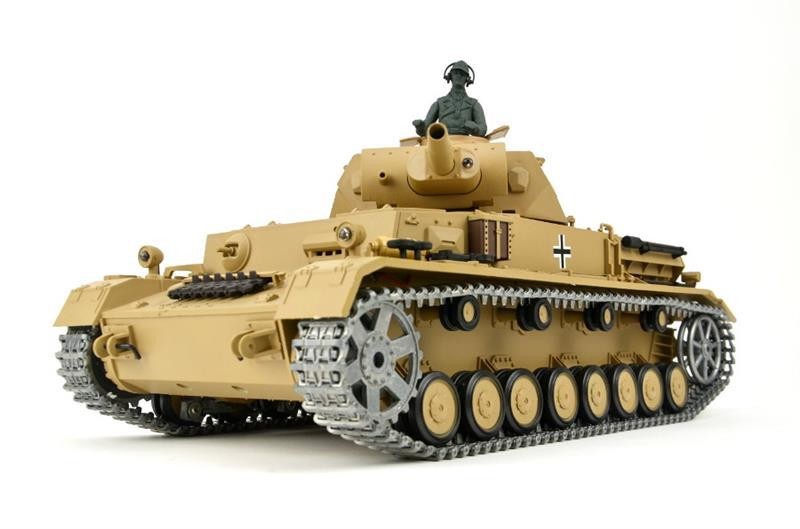 RC Panzer "Kampfwagen IV Ausf.F-1" Heng Long 1:16 Grau mit R & S +Metallgetriebe + Mehr