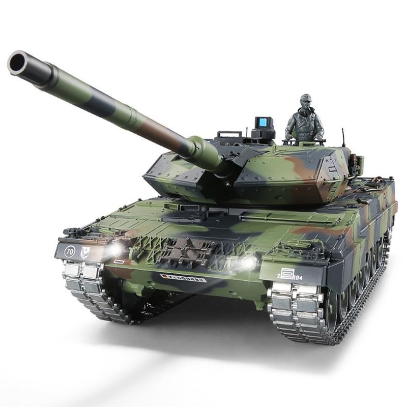 RC Panzer "German Leopard 2A6" Heng Long 1:16 mit R&S, Metallgetriebe und Metall