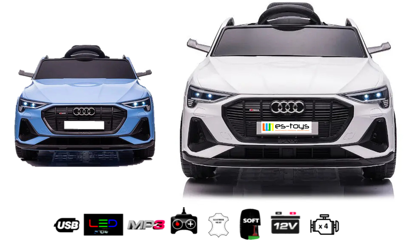 Kinderfahrzeug - Elektro Auto "Audi E-Tron" 12V7AH Akku und 4 Motoren EVA MP3