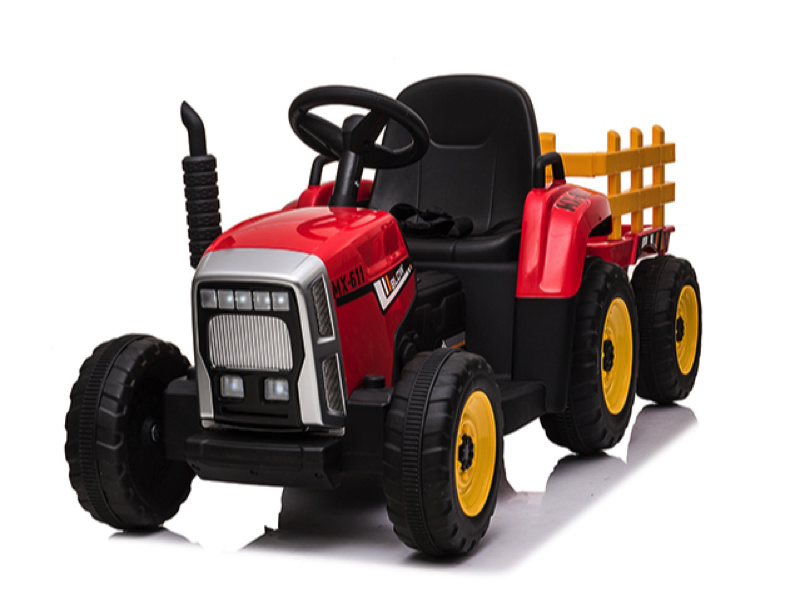 Traktor Rot, 2X 12 Volt Motoren, Elektrischer Kindertraktor.