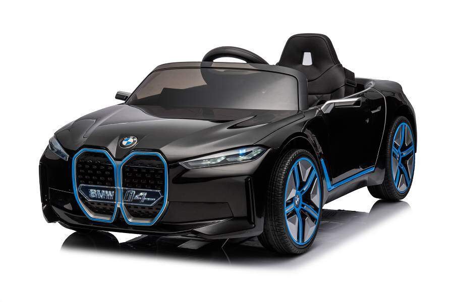 Elektro Kinderfahrzeug „BMW i4“ – lizenziert – 12V7A Akku, 4 Motoren- 2,4Ghz Fernsteuerung, MP3, Ledersitz+EVA