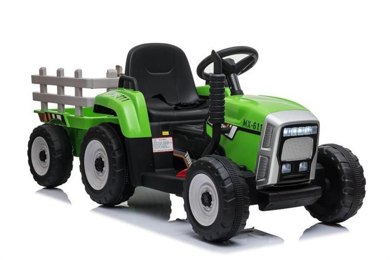 Kinderfahrzeug - Elektro Auto Traktor mit Anhänger - 12V7A Akku,2 Motoren