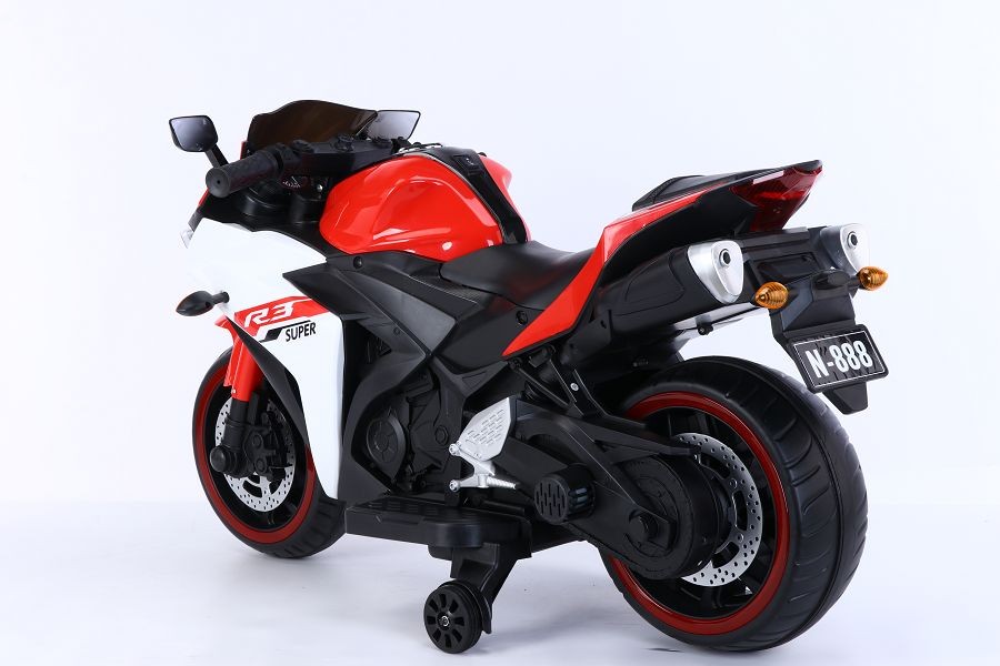 Elektro Kindermotorrad 888 – 12V 4,5A Akku – mit Stützräder, Musik und Lichter - – Bild 3