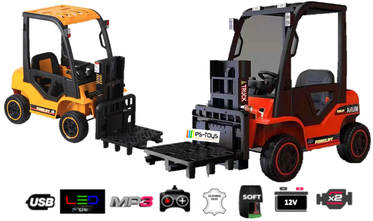 Kinderauto - Elektro Gabelstabler - 12V7AH Akku, 2 Motoren + 2,4Ghz
