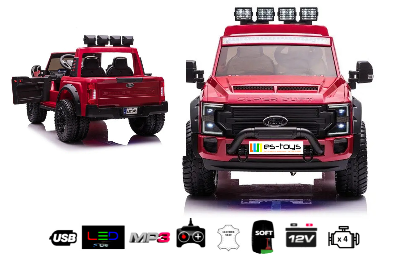 Elektro Kinderauto "Ford Super Duty"12V14AH Akku und 4 Motoren- Leder, EVA