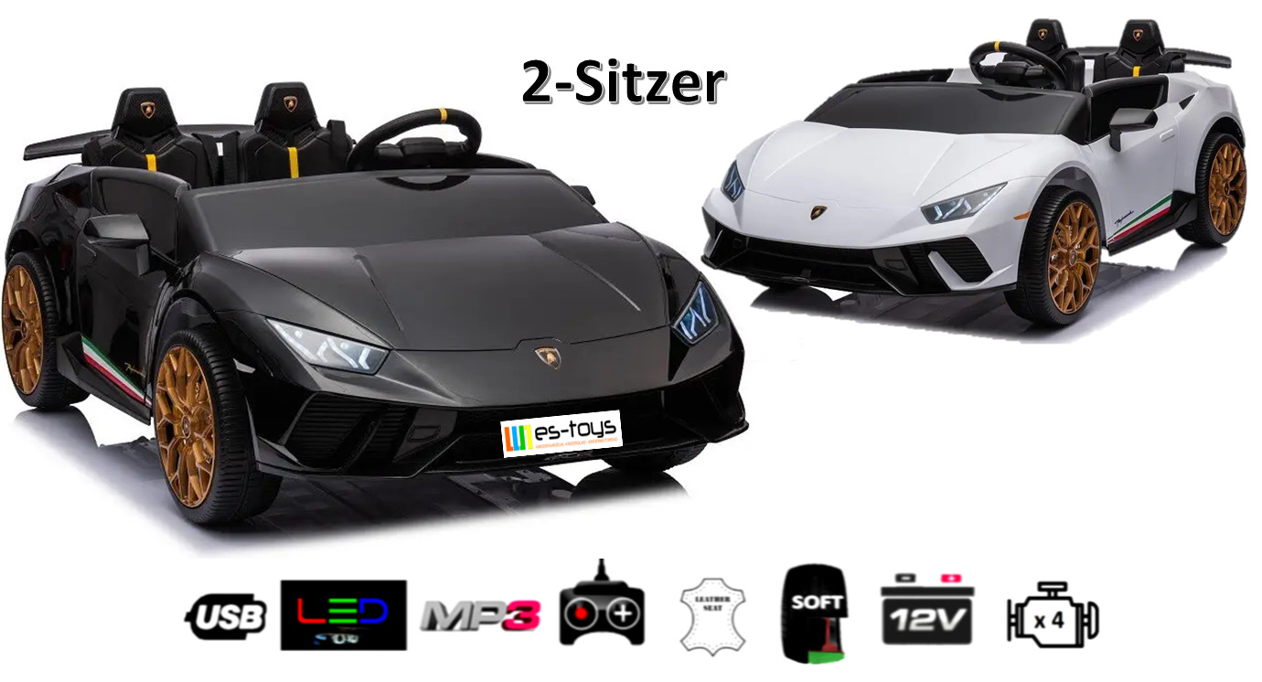 Kinderfahrzeug – Elektro Auto “Lamborghini Huracan Spider 2 Sitzer” 4x Motor
