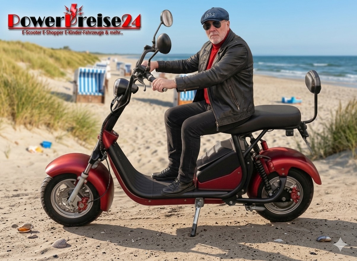 Coco Bike E-Scooter mit Straßenzulassung CP5.1 - rot | 60V | 20A Akku