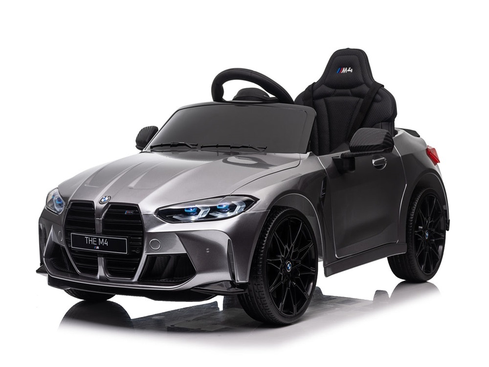 Bmw M4, 12-Volt-Elektro-Kinderauto, Ledersitz, Gummireifen, Kinderbatterieauto!
