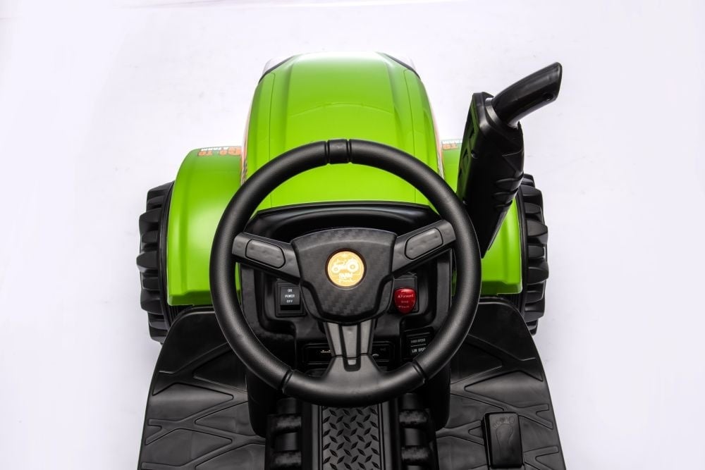 Elektrotraktor Mit Anhänger, 12 Volt, Musikmodul, Bluetooth – Bild 9