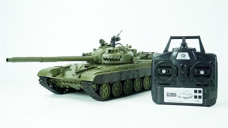 RC Panzer Russischer T-72 Heng Long 1:16 Rauch&Sound Stahlgetriebe -2,4Ghz V7.0