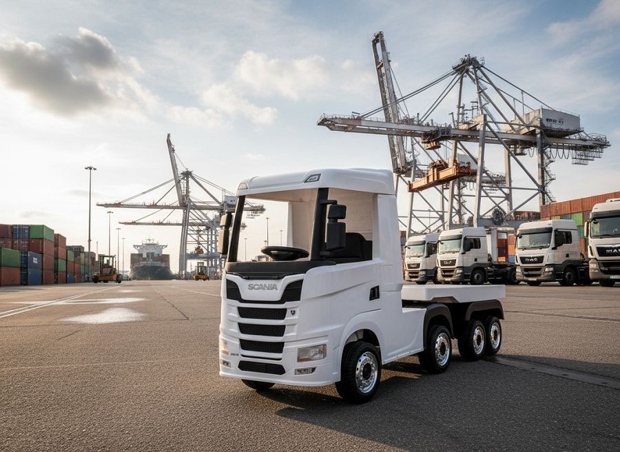 Kinderfahrzeug Kinder-Elektro-LKW „SCANIA R Series“ – 4-Motoren, 2x12V Akku – Bild 3