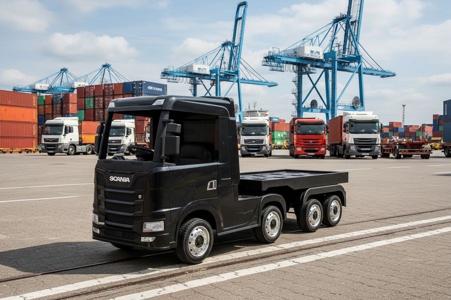 Kinderfahrzeug Kinder-Elektro-LKW „SCANIA R Series“ – 4-Motoren, 2x12V Akku – Bild 4
