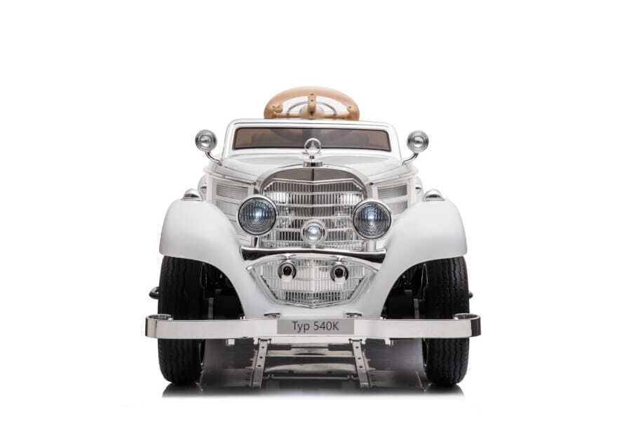 Elektro Kinderfahrzeug – Kinderauto „Mercedes 540K“ Oldtimer – lizenziert – 12V7AH, Allrad- 2,4Ghz Fernsteuerung, MP3, Ledersitz+EVA